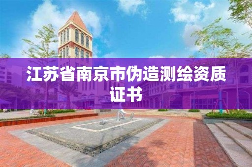 江蘇省南京市偽造測繪資質(zhì)證書