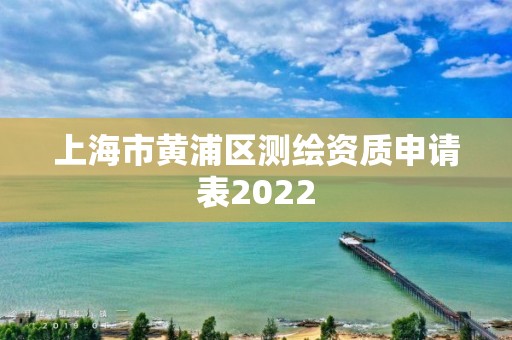 上海市黃浦區(qū)測繪資質(zhì)申請表2022