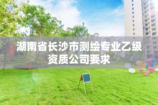 湖南省長沙市測繪專業乙級資質公司要求