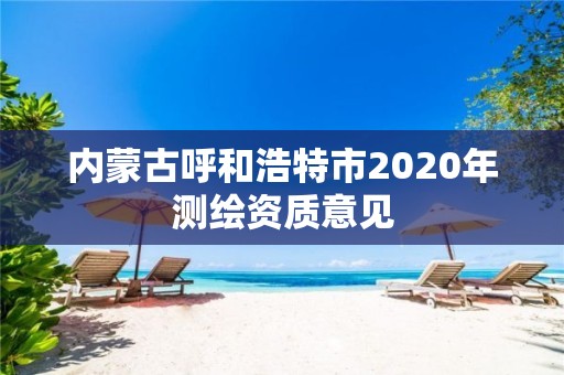 內(nèi)蒙古呼和浩特市2020年測(cè)繪資質(zhì)意見(jiàn)