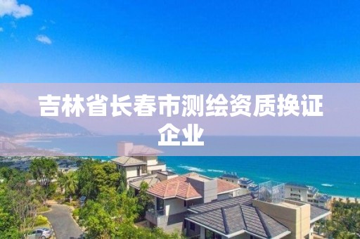 吉林省長春市測繪資質換證企業