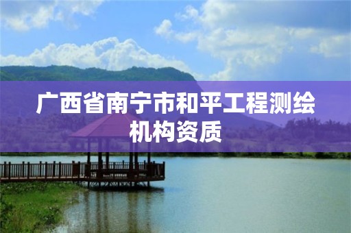 廣西省南寧市和平工程測繪機構(gòu)資質(zhì)