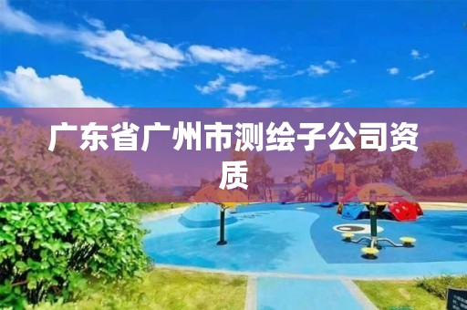 廣東省廣州市測繪子公司資質