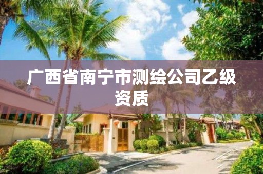 廣西省南寧市測(cè)繪公司乙級(jí)資質(zhì)