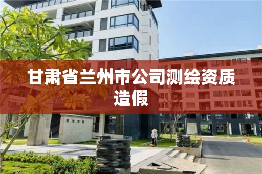 甘肅省蘭州市公司測繪資質造假