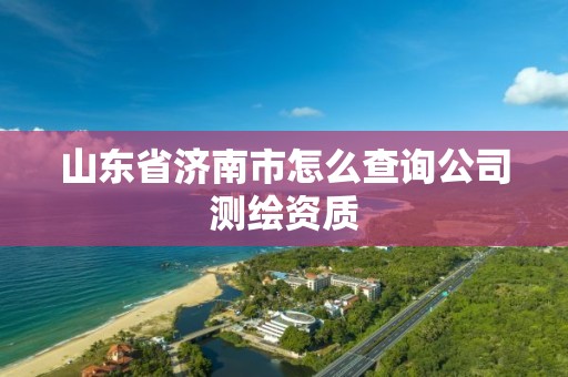 山東省濟南市怎么查詢公司測繪資質