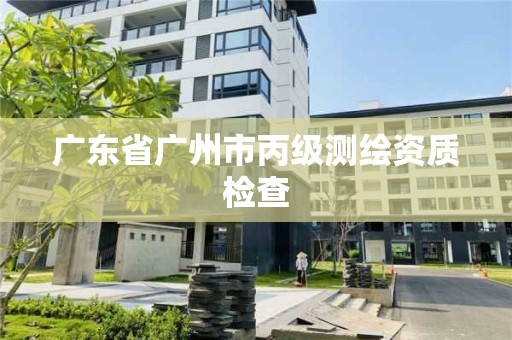 廣東省廣州市丙級(jí)測繪資質(zhì)檢查