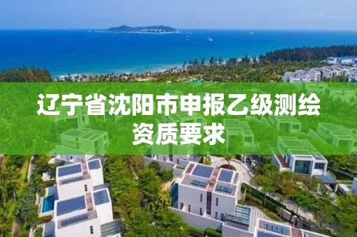 遼寧省沈陽市申報(bào)乙級測繪資質(zhì)要求