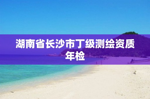 湖南省長沙市丁級測繪資質年檢