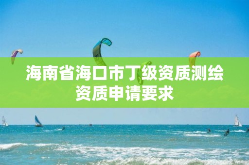 海南省海口市丁級資質測繪資質申請要求