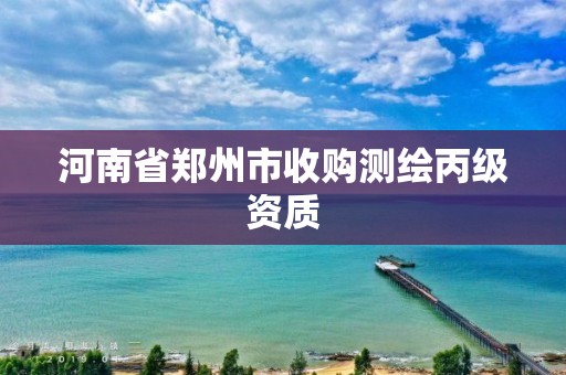 河南省鄭州市收購測繪丙級資質