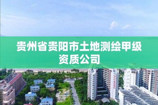 貴州省貴陽市土地測繪甲級資質公司