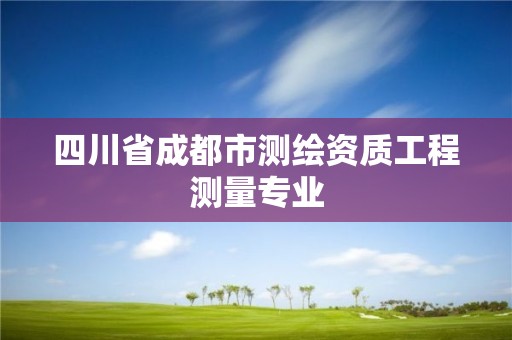 四川省成都市測繪資質工程測量專業