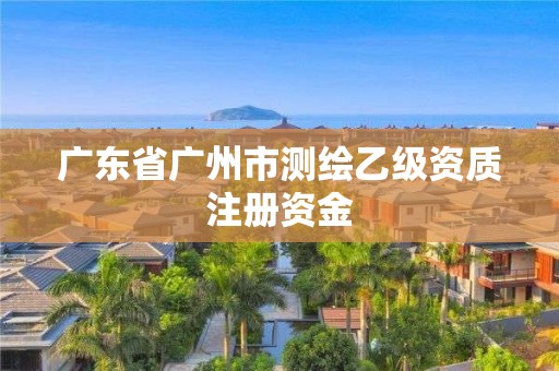 廣東省廣州市測(cè)繪乙級(jí)資質(zhì)注冊(cè)資金