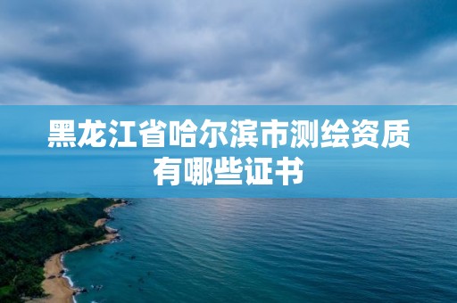 黑龍江省哈爾濱市測繪資質(zhì)有哪些證書