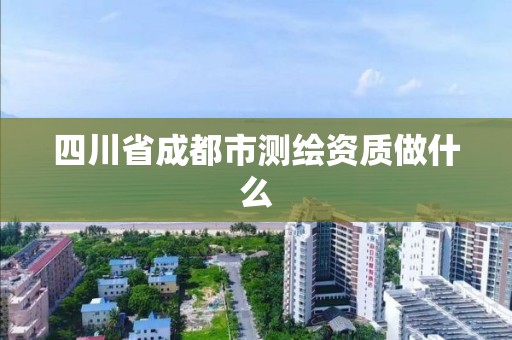 四川省成都市測繪資質做什么