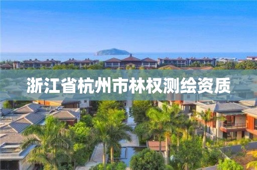 浙江省杭州市林權測繪資質