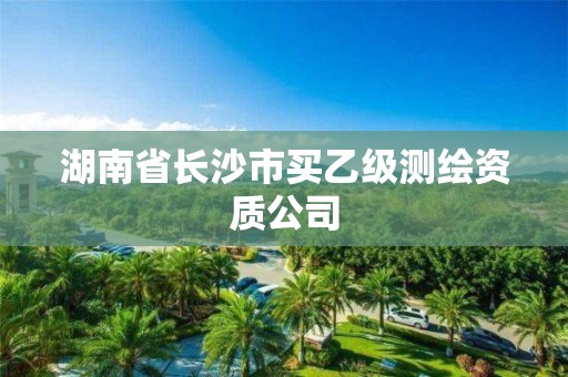 湖南省長沙市買乙級測繪資質公司