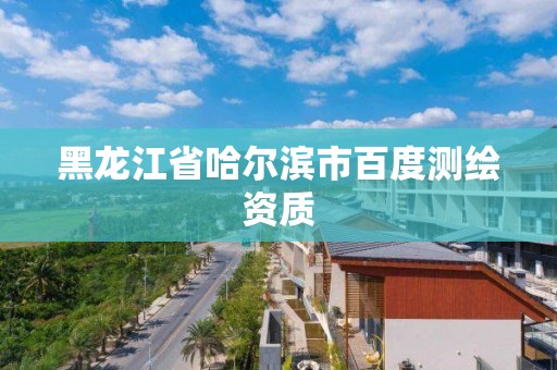 黑龍江省哈爾濱市百度測繪資質