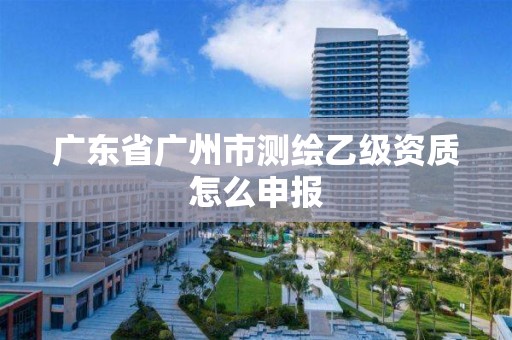 廣東省廣州市測繪乙級資質怎么申報