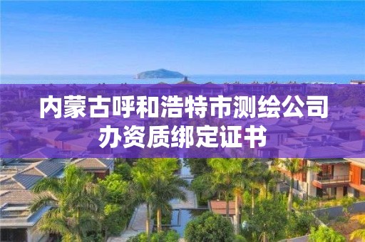 內蒙古呼和浩特市測繪公司辦資質綁定證書