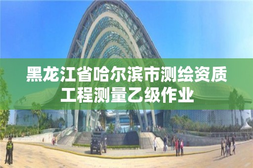 黑龍江省哈爾濱市測繪資質工程測量乙級作業