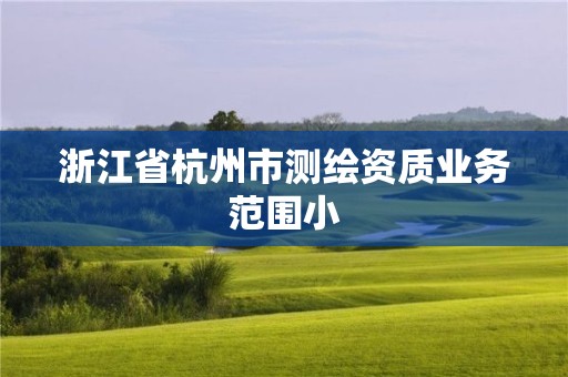 浙江省杭州市測繪資質業務范圍小