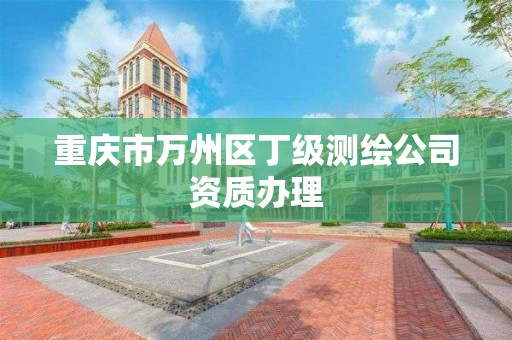 重慶市萬州區丁級測繪公司資質辦理