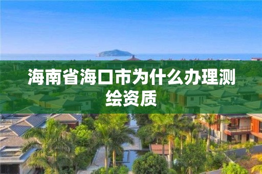 海南省海口市為什么辦理測繪資質