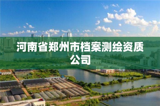 河南省鄭州市檔案測繪資質公司