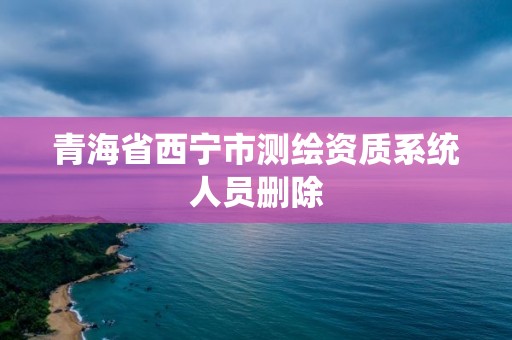 青海省西寧市測繪資質系統人員刪除