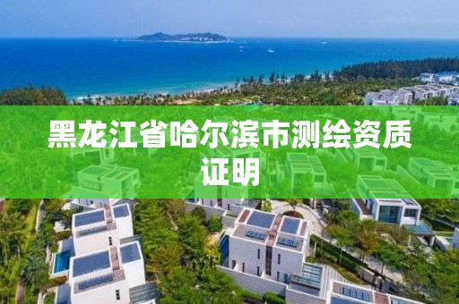 黑龍江省哈爾濱市測繪資質證明