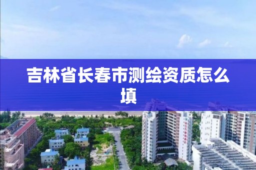 吉林省長春市測繪資質怎么填