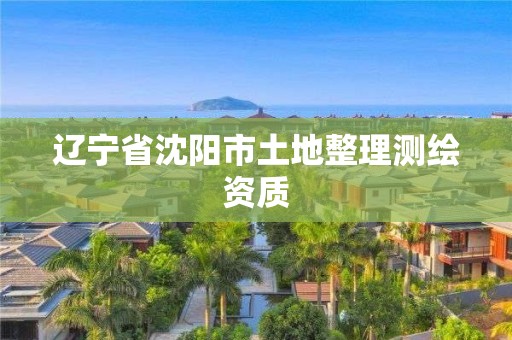 遼寧省沈陽市土地整理測繪資質