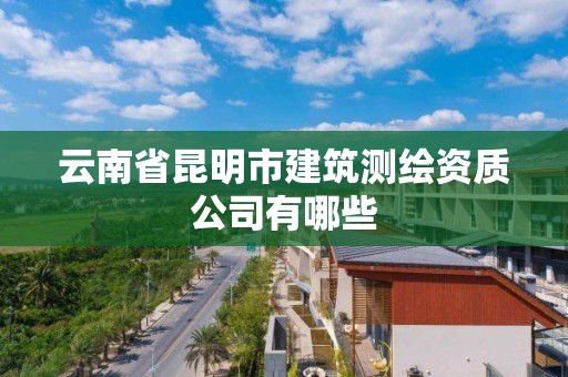 云南省昆明市建筑測繪資質公司有哪些