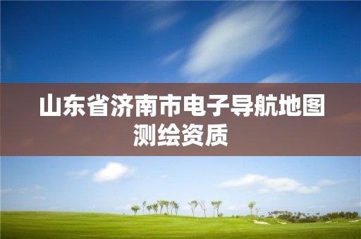 山東省濟南市電子導航地圖測繪資質