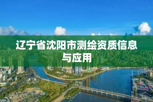 遼寧省沈陽市測繪資質信息與應用