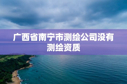 廣西省南寧市測繪公司沒有測繪資質