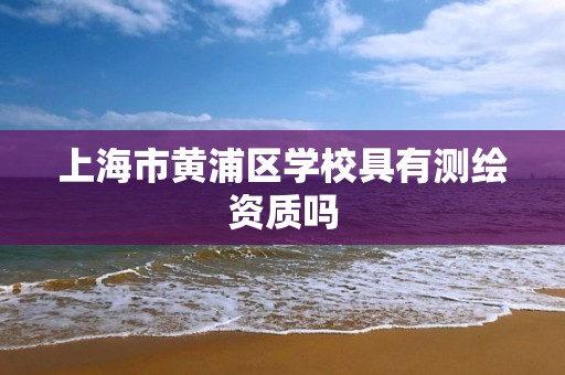 上海市黃浦區學校具有測繪資質嗎