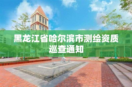 黑龍江省哈爾濱市測繪資質(zhì)巡查通知