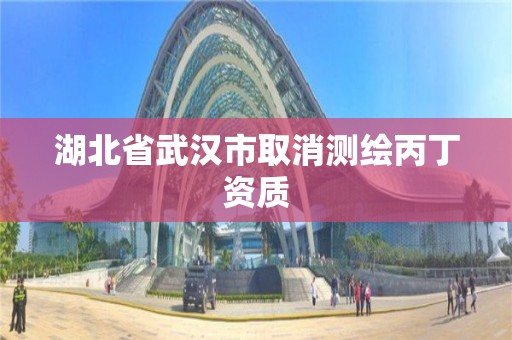 湖北省武漢市取消測繪丙丁資質