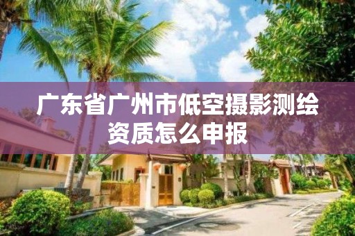 廣東省廣州市低空攝影測繪資質怎么申報