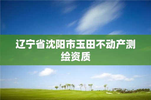 遼寧省沈陽市玉田不動產(chǎn)測繪資質(zhì)