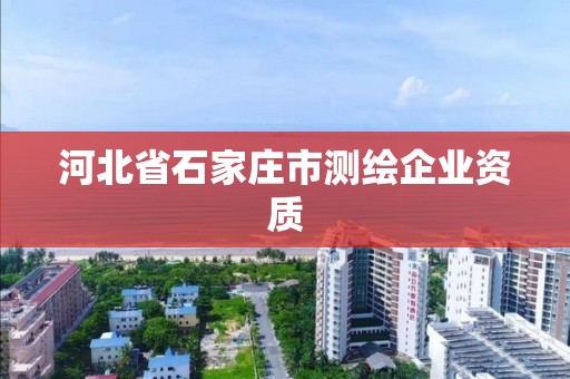 河北省石家莊市測繪企業資質