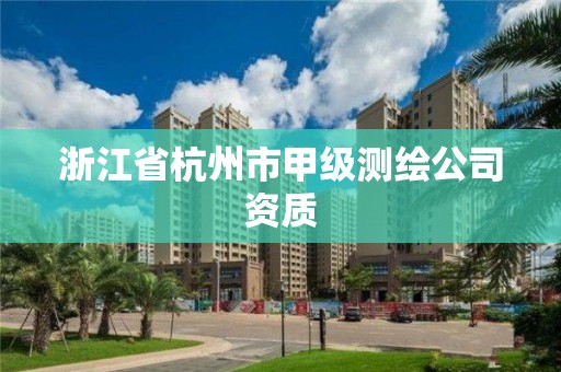 浙江省杭州市甲級測繪公司資質(zhì)