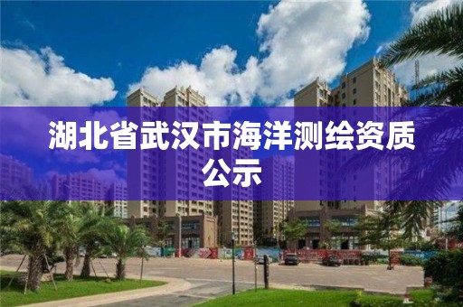 湖北省武漢市海洋測繪資質(zhì)公示