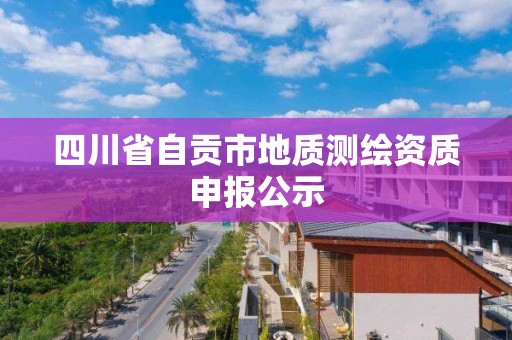 四川省自貢市地質(zhì)測(cè)繪資質(zhì)申報(bào)公示