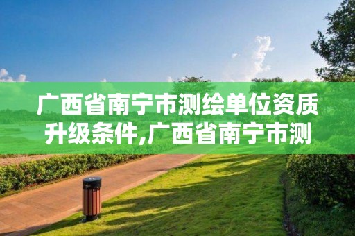 廣西省南寧市測(cè)繪單位資質(zhì)升級(jí)條件,廣西省南寧市測(cè)繪單位資質(zhì)升級(jí)條件是什么