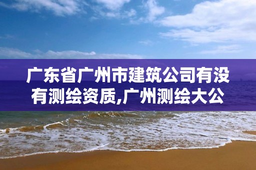 廣東省廣州市建筑公司有沒有測繪資質,廣州測繪大公司有哪些。