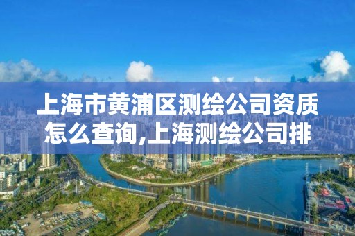 上海市黃浦區(qū)測繪公司資質(zhì)怎么查詢,上海測繪公司排名名單